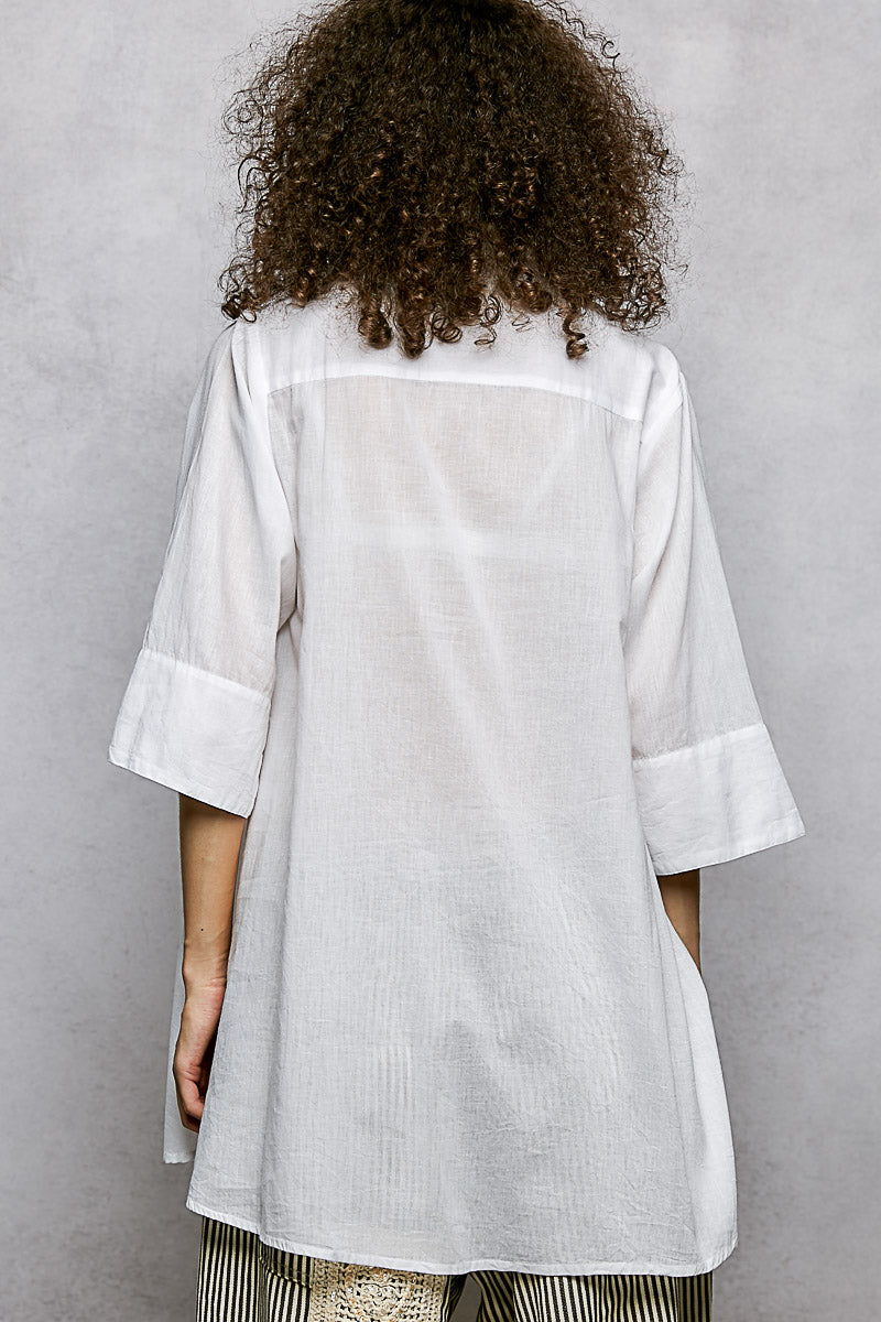 Pol Floral Embroidered Half Sleeve Cotton Shirt 1