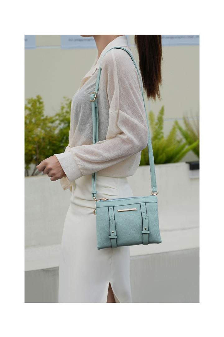 Black Mkf Elsie Multi Compartment Crossbody Bag By Mia K