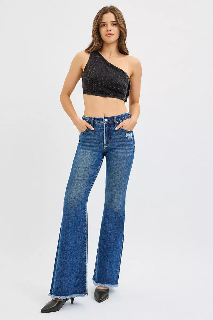 Dark Risen High Rise Flare Jeans 1