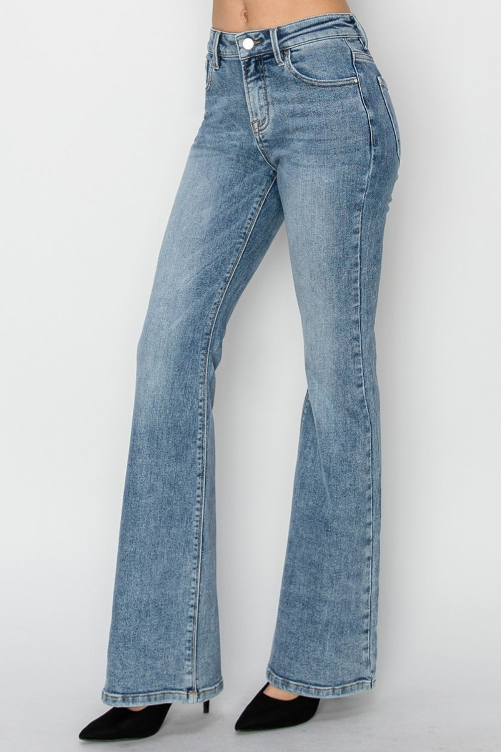 Medium Risen Full Size Mid Rise Bootcut Jeans