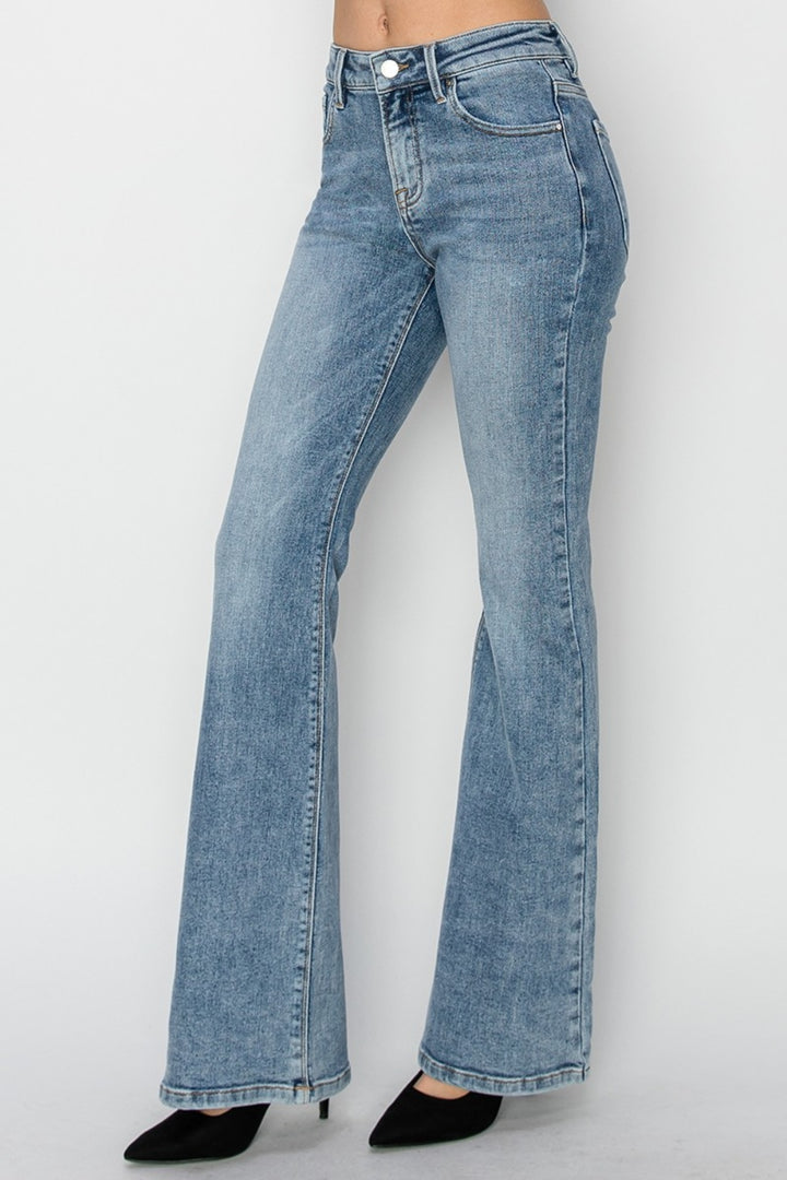 Medium Risen Full Size Mid Rise Bootcut Jeans