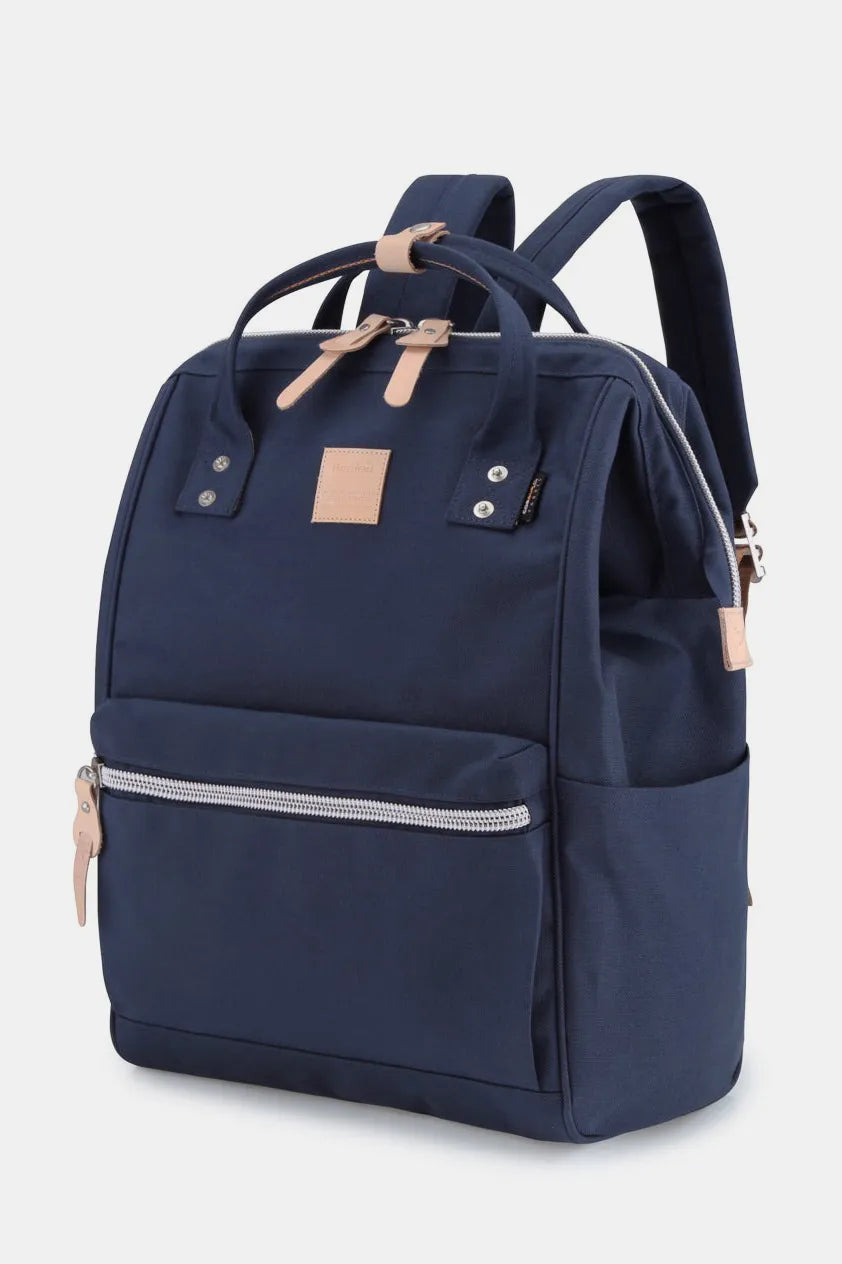 Navy Himawari Waterproof Design Arcuate Shoulder Strap Backpack Bag With Handles