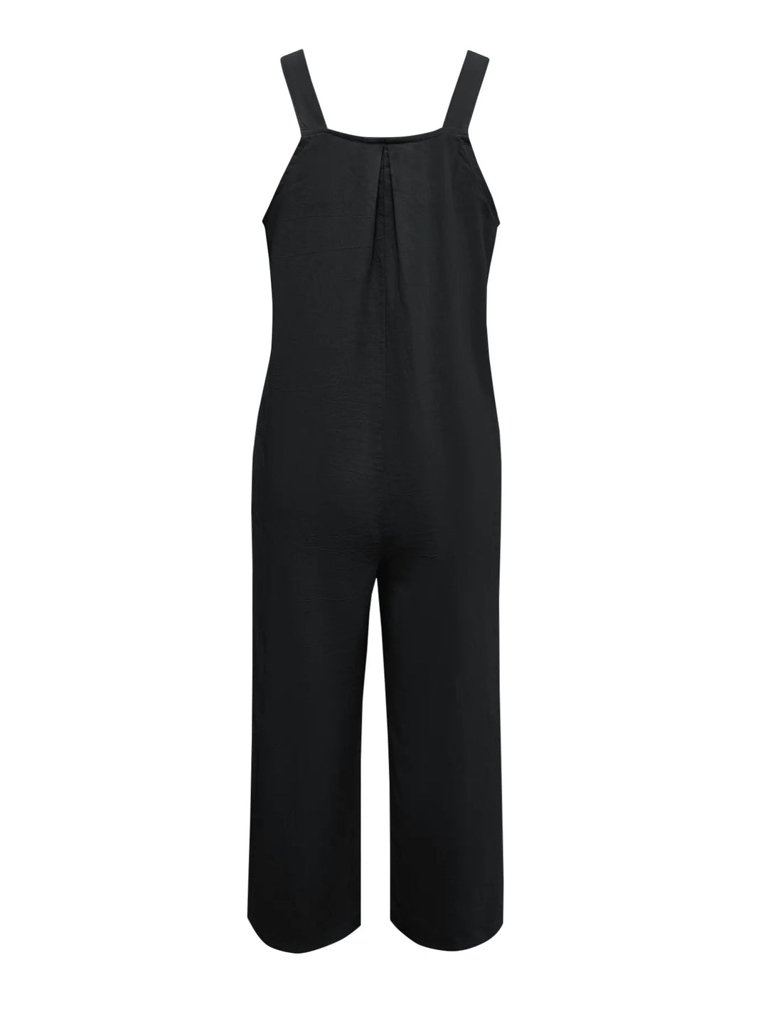 Black Floral Embroidered Wide Leg Jumpsuit