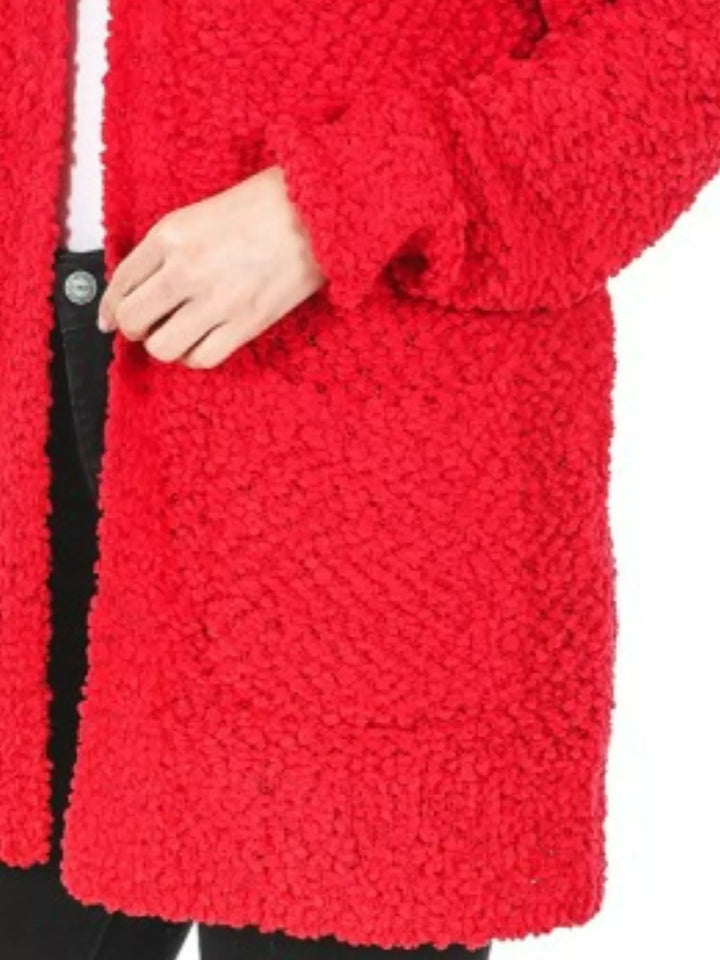 Ruby Zenana Long Sleeve Popcorn Sweater Cardigan With Pockets 7