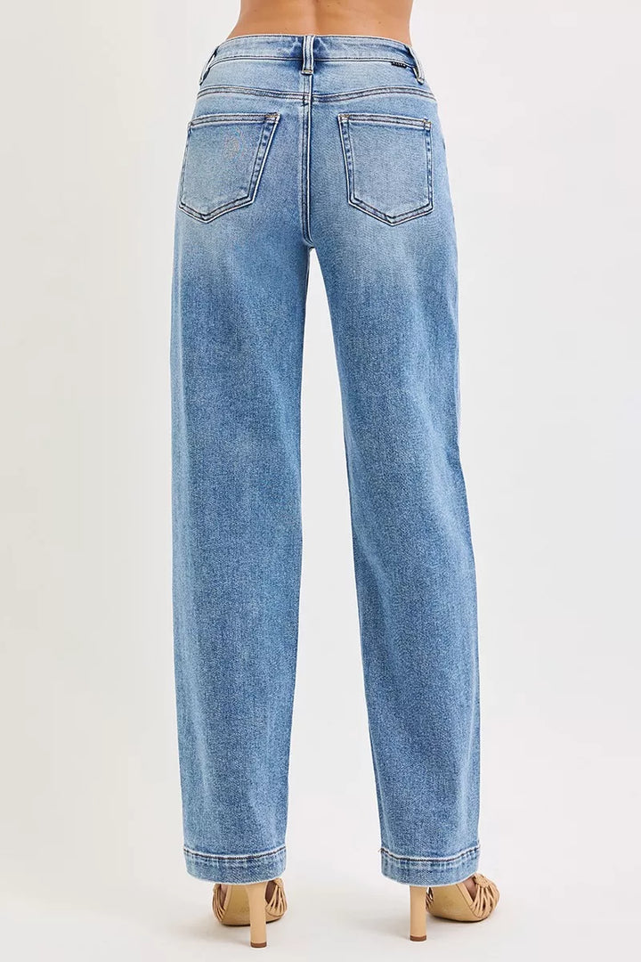Medium Risen High Rise Wide Baggy Jeans