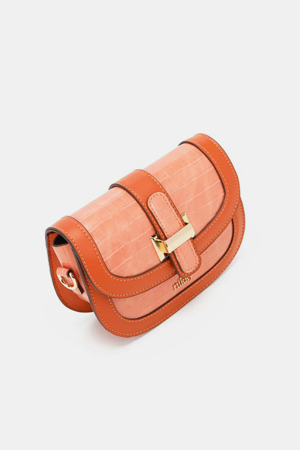 Nicole Lee Usa Croc Embossed Crossbody Bag