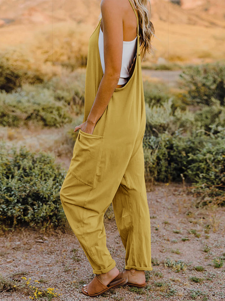 Coral Double Take Full Size Sleeveless V Neck Pocketed Jumpsuit 2