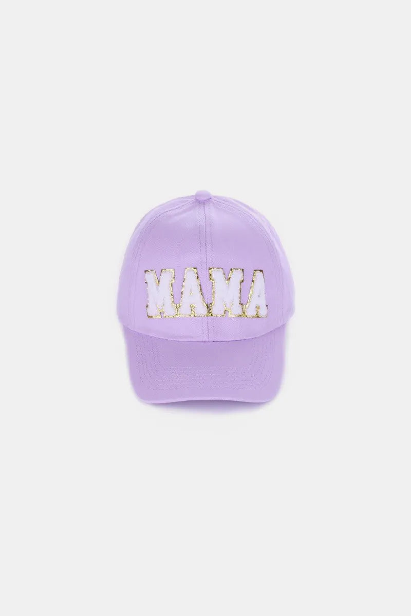 White Mama Chenille Patch Baseball Cap
