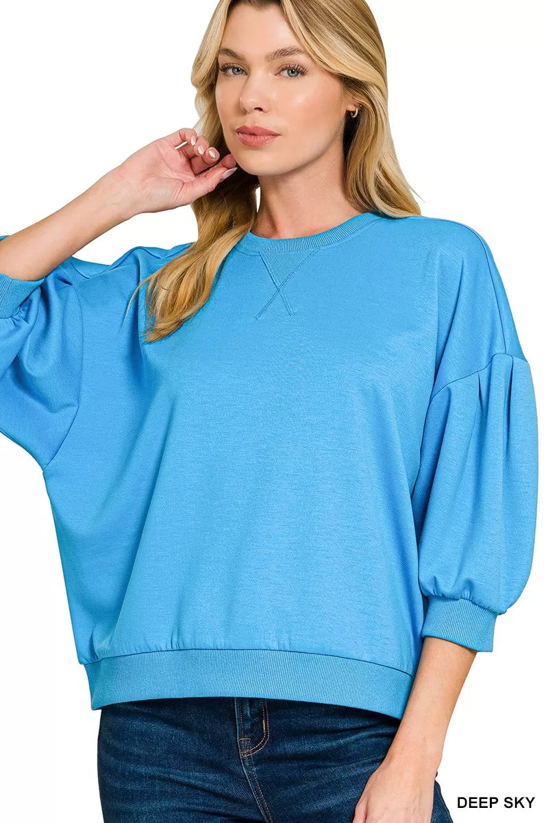 Deep Sky Zenana Scuba Dolman Sleeve Sweatshirt 3