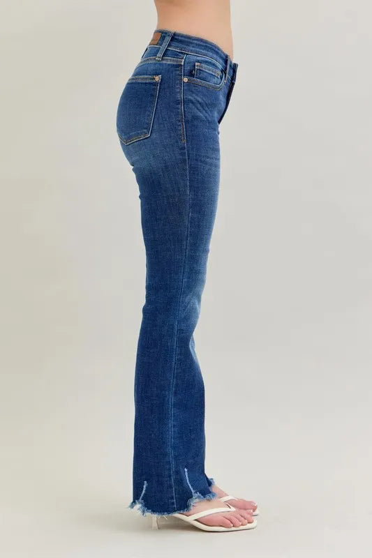 Dk Judy Blue Full Size Mid Rise Non Distressed Hem Bootcut Jeans Plus Size