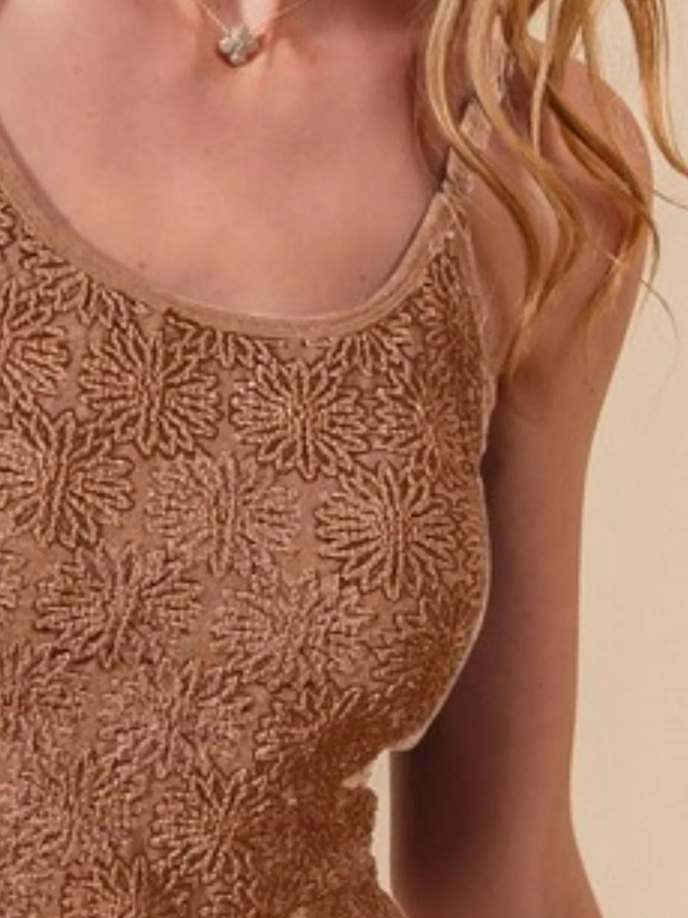 Coffee So Me Two Tone Floral Seamless Tank Top 5