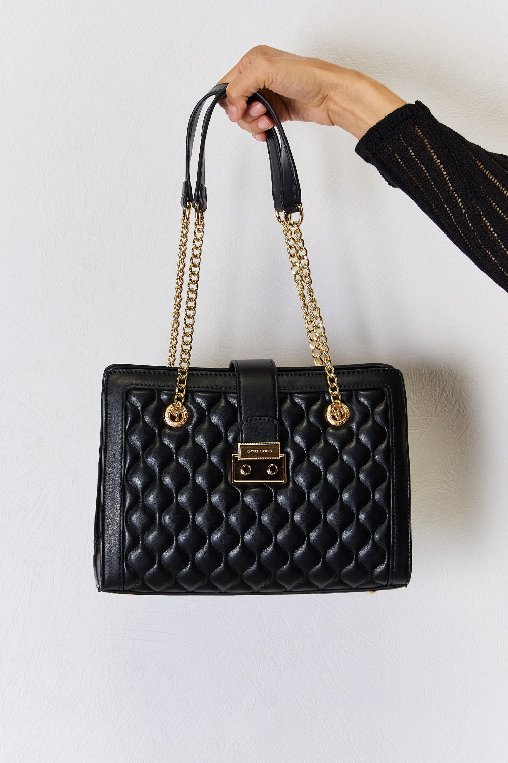 David Jones Quilted Pu Leather Handbag