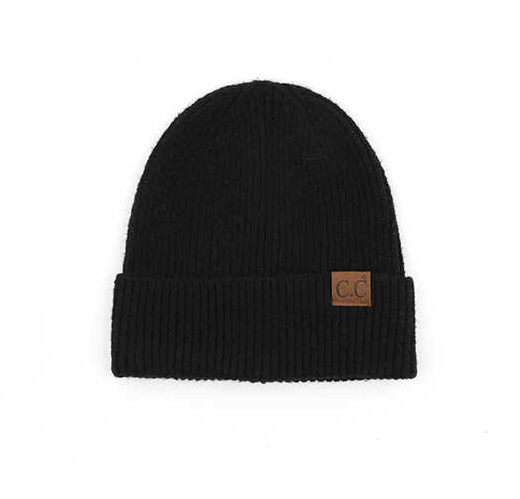 Steel Blue C C® Fine Yarn Cuff Beanie