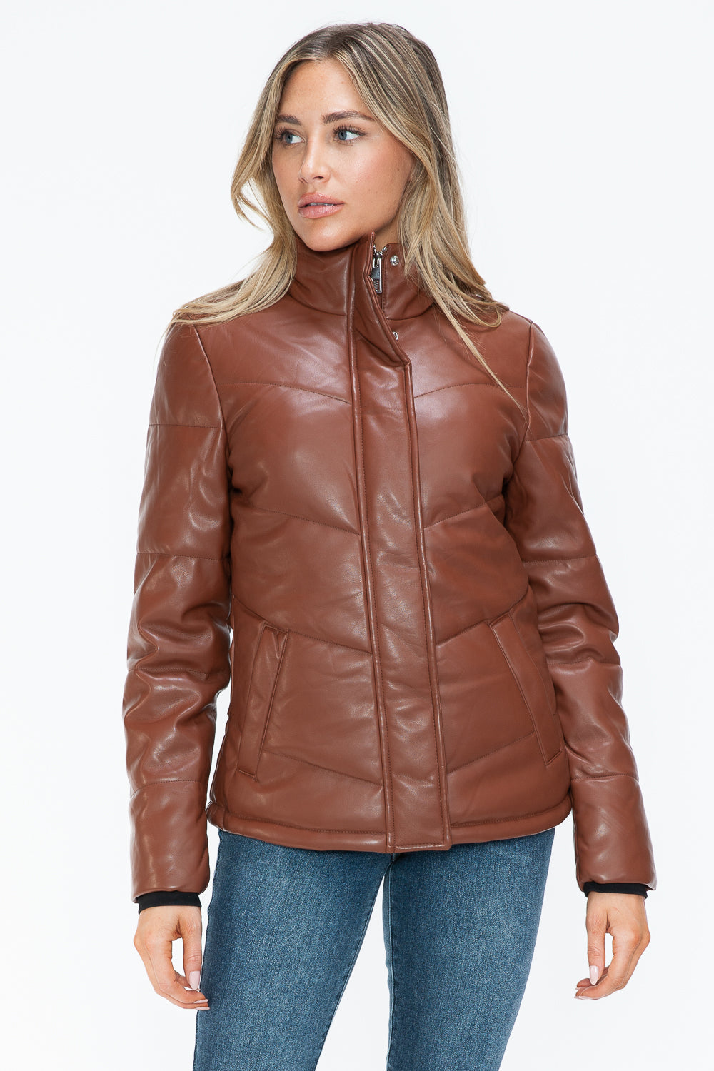 Snobbish Pocketed Zip Up Turtleneck Puffer Jacket 1