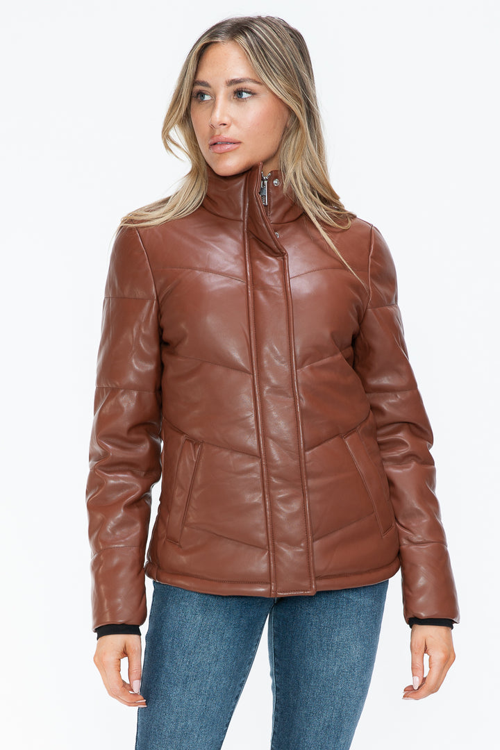Snobbish Pocketed Zip Up Turtleneck Puffer Jacket 1
