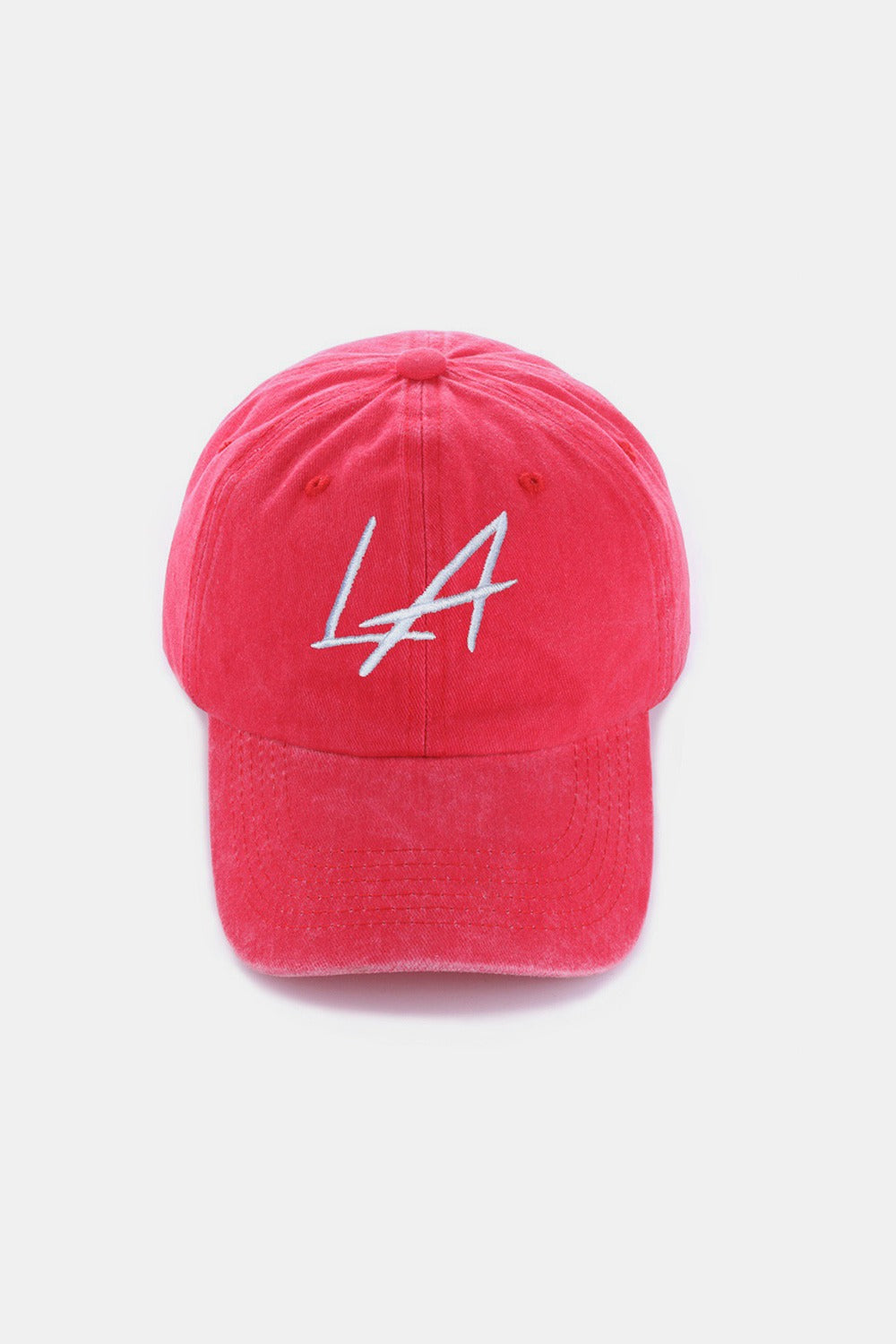 LA Black Zenana Washed Embroidered City Baseball Cap