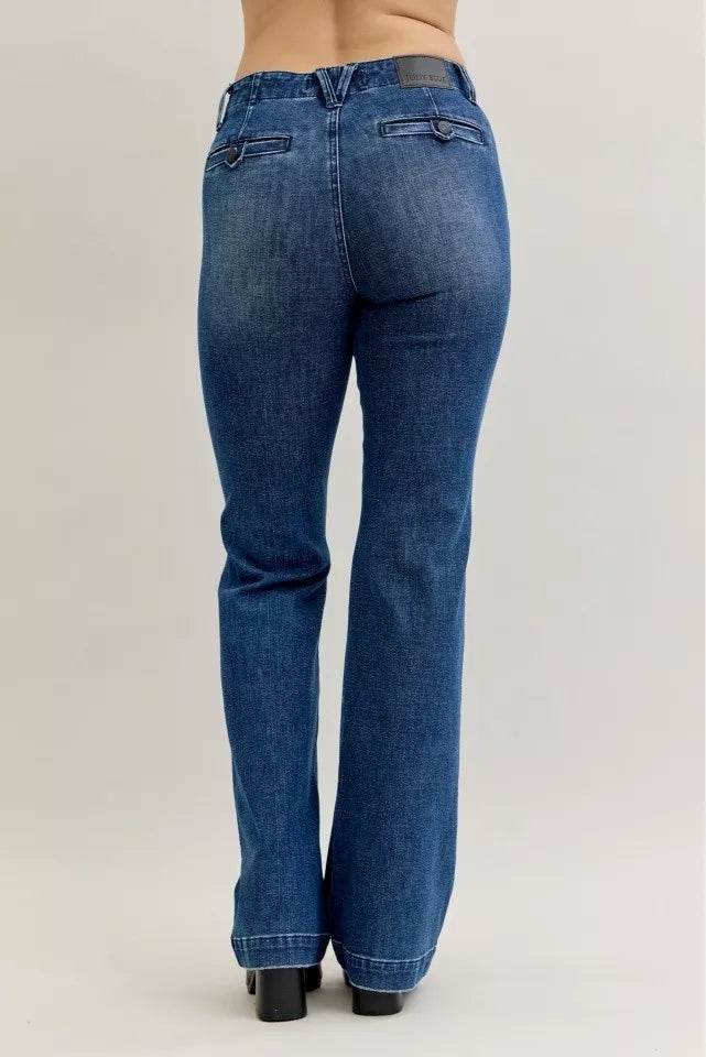 Dk Judy Blue Full Size Mid Rise Bootcut Jeans With Welt Pockets Plus Size