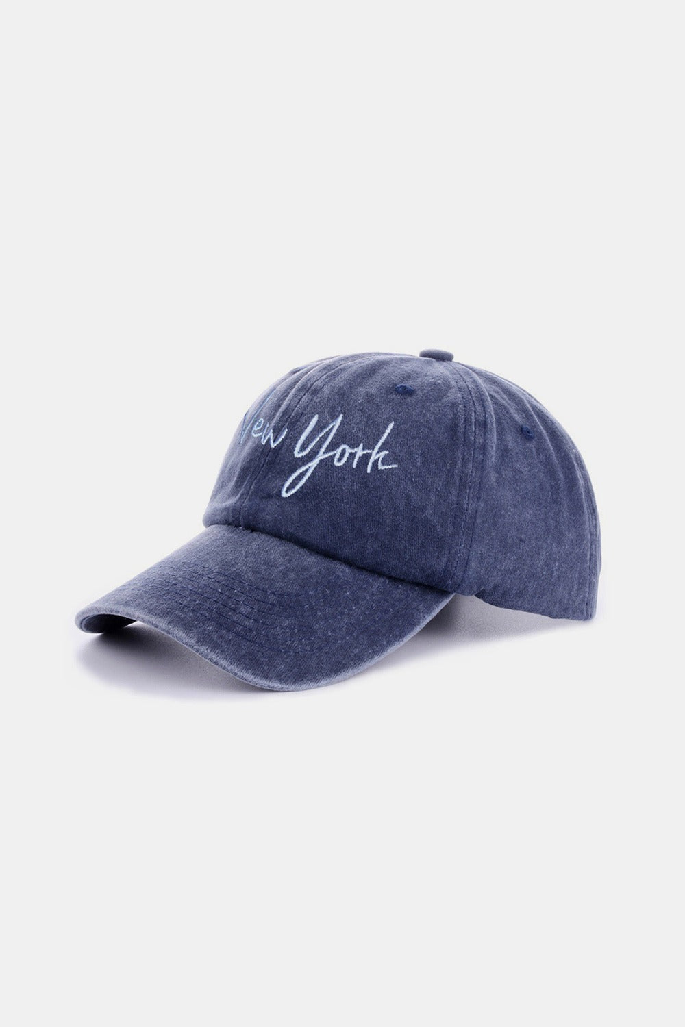New York Brown Zenana Washed Embroidered City Baseball Cap