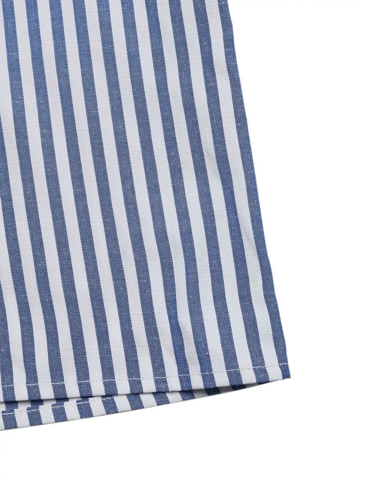 Striped Cutout Knot Front Wide Leg Jumpsuit