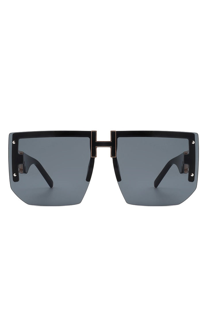 Black Luxury Oversized Square Fashion Sunglasses