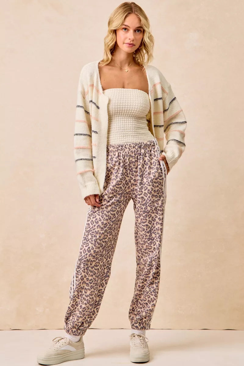 Bibi Side Lines Leopard Track Pants