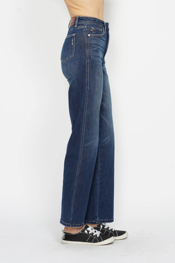 Dark Judy Blue Full Size High Waist Tummy Control Jeans