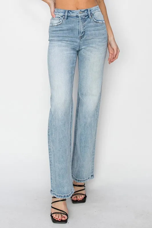 Light Risen High Rise Straight Jeans