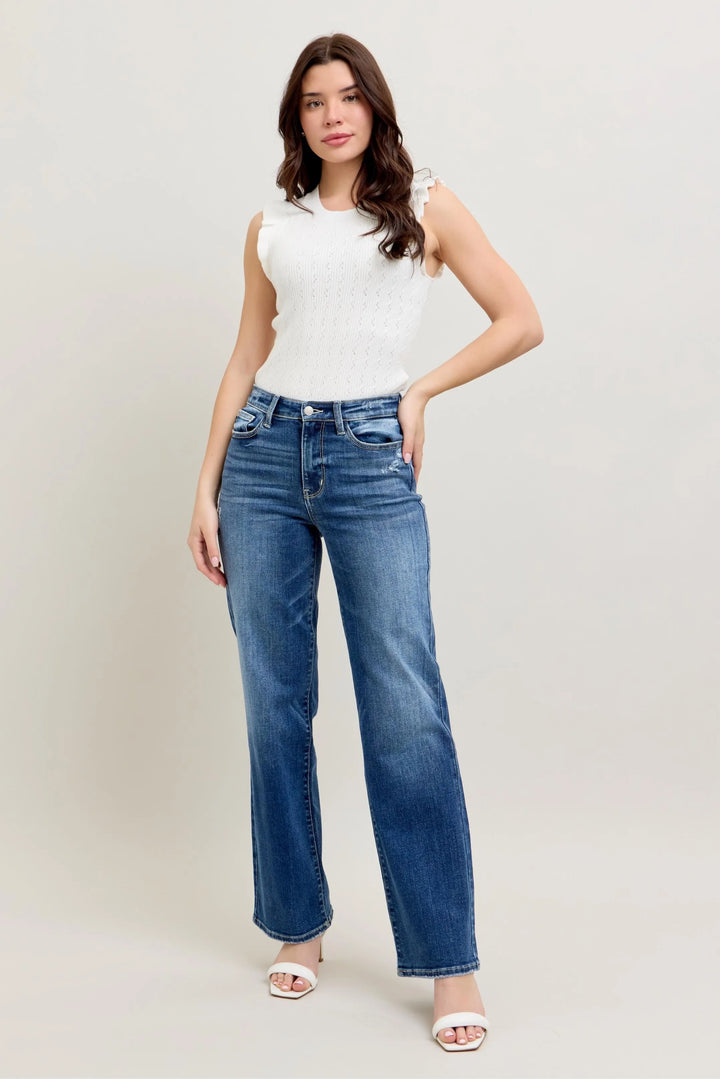 Dk Judy Blue Full Size High Waist 90S Straight Leg Jeans Plus Size