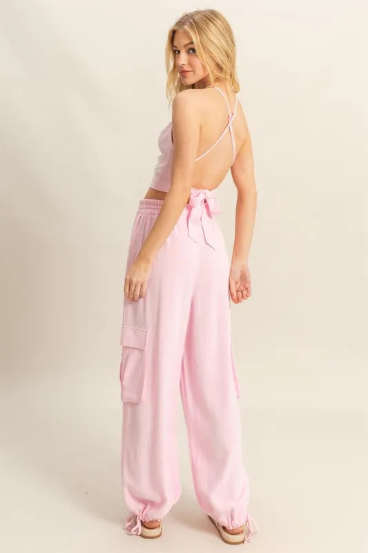 Hyfve Crop Top And Cargo Pants Set 3