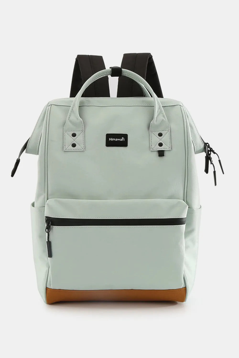 Mint Himawari Waterproof Canvas Travel Backpack Bag With Usb Port