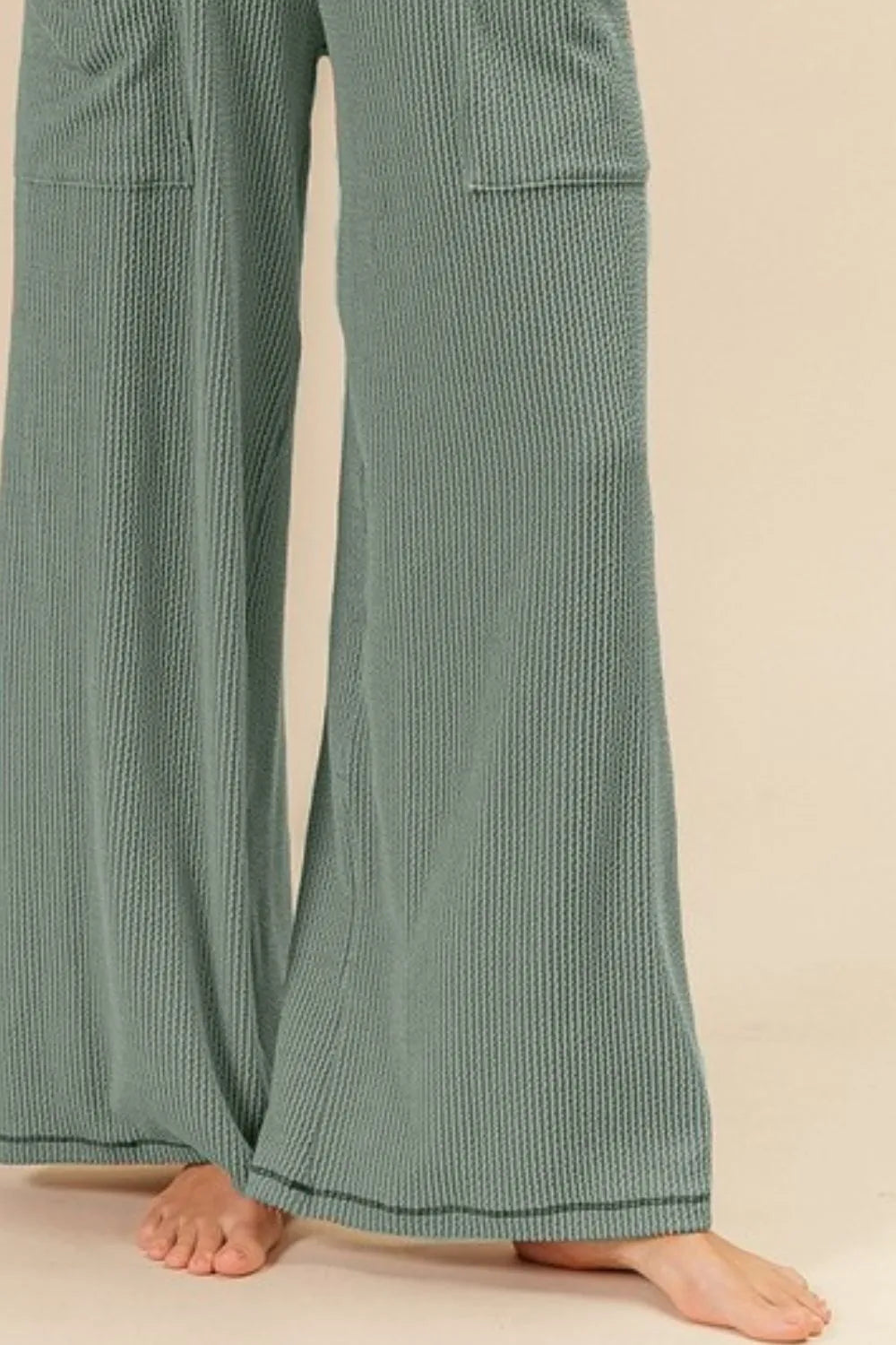 Dk Sage Bibi 2Tone Cord Rib Waist Band Side Pocket Pants