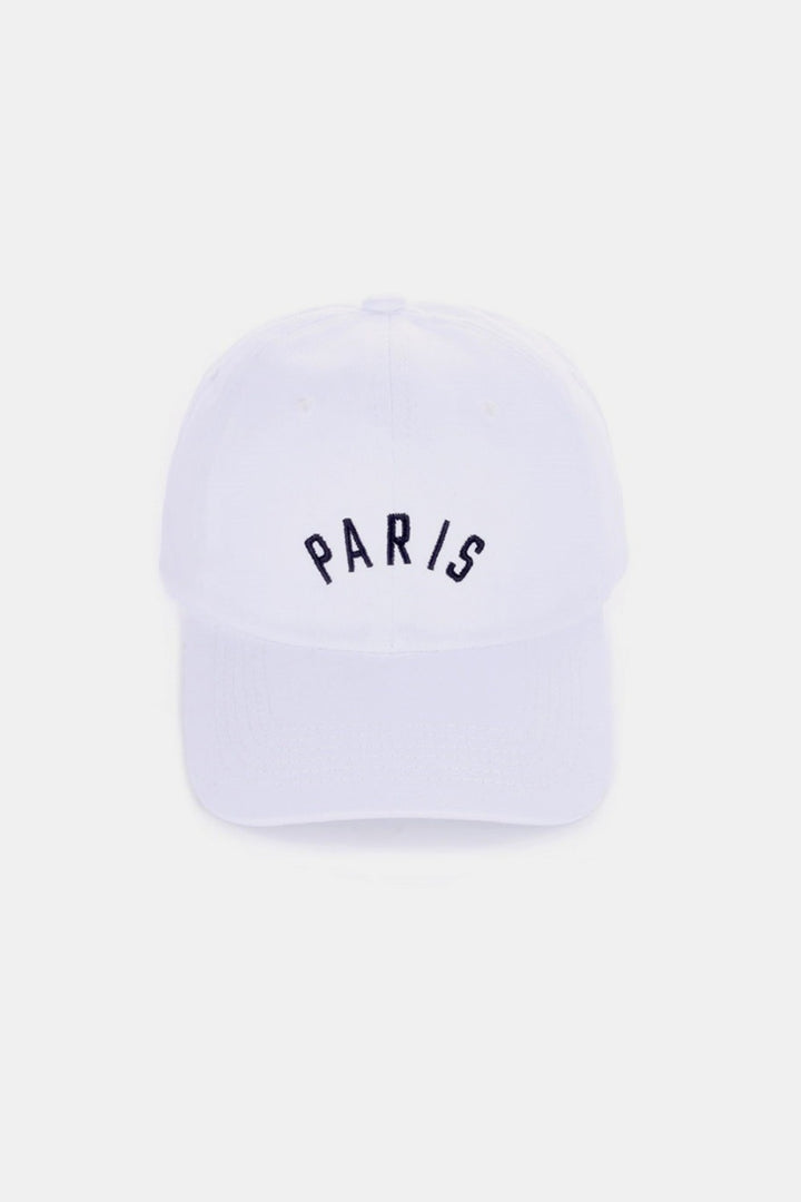 London White Zenana Embroidered City Baseball Cap