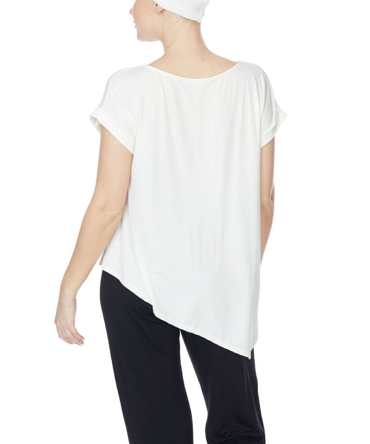 Mocha Bamboo Assymestric Tunic