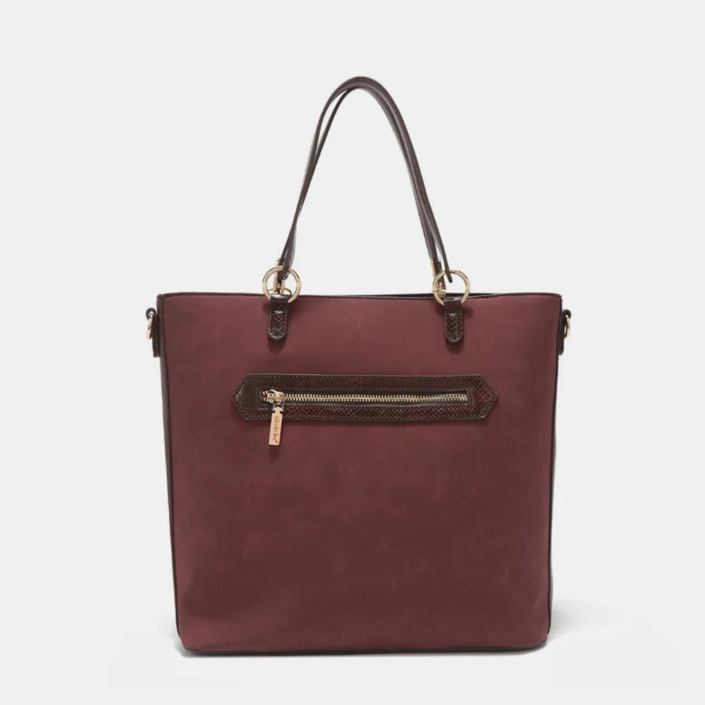 Nicole Lee Usa Metallic Stitching Embroidery Inlaid Rhinestone Tote Bag
