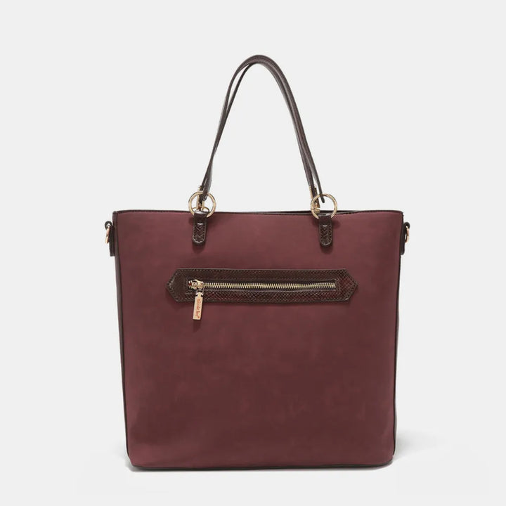 Nicole Lee Usa Metallic Stitching Embroidery Inlaid Rhinestone Tote Bag