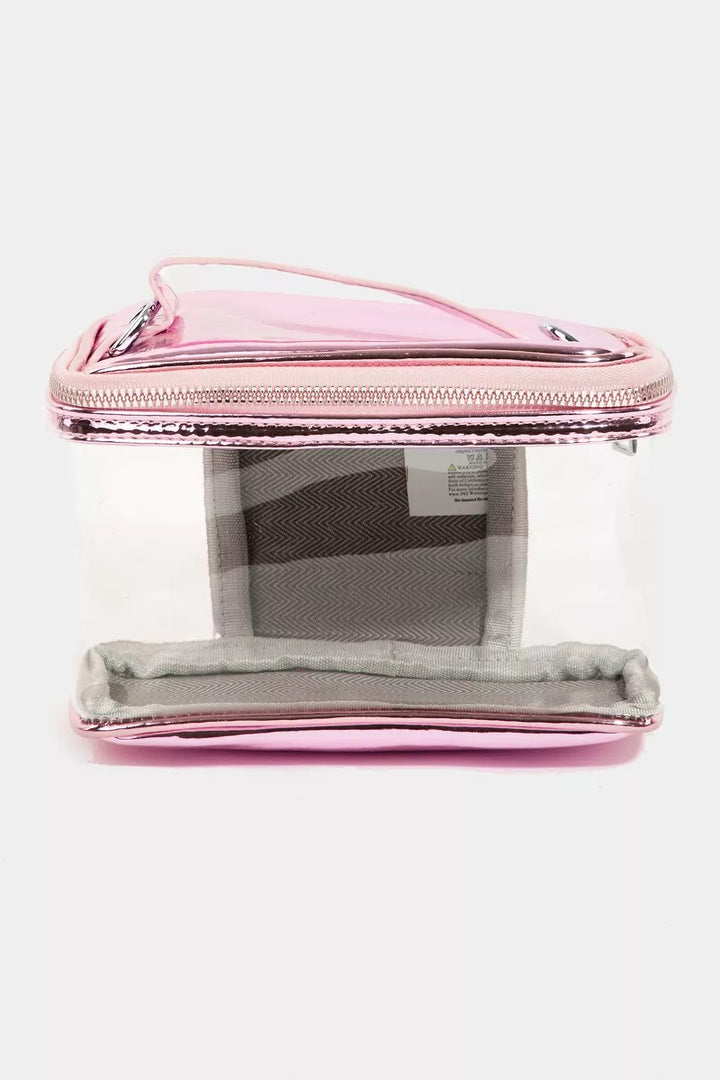 Pink Fame See Through Rectangle Fashion Bag