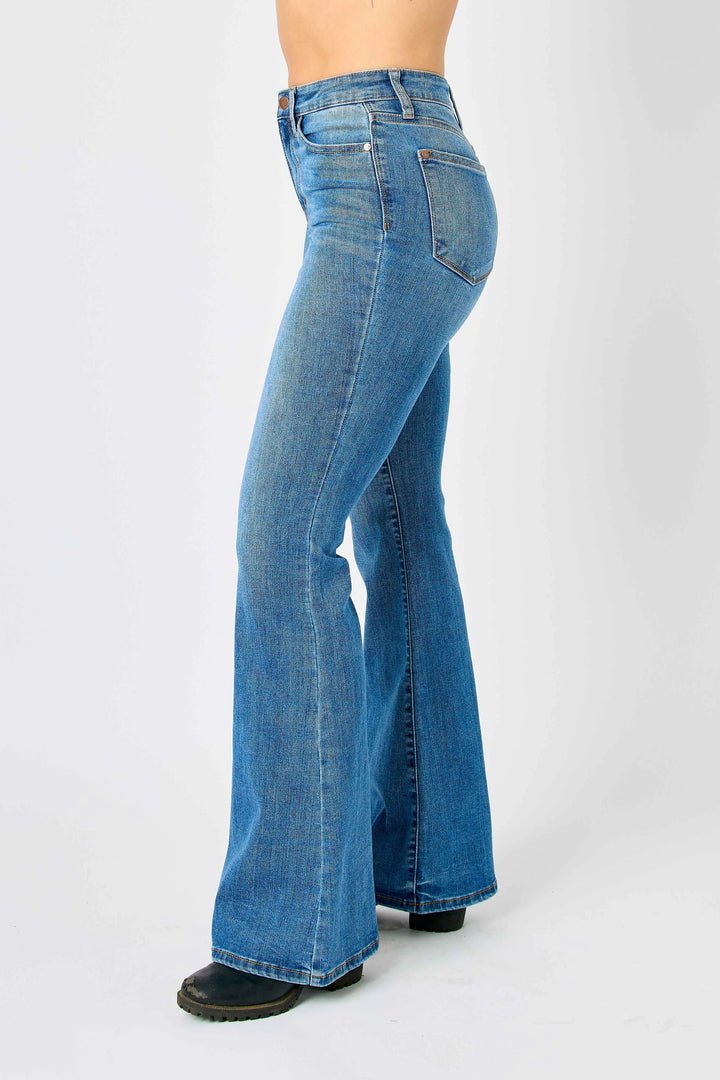 Md Judy Blue Full Size Hw Classic Flare Jeans Plus Size