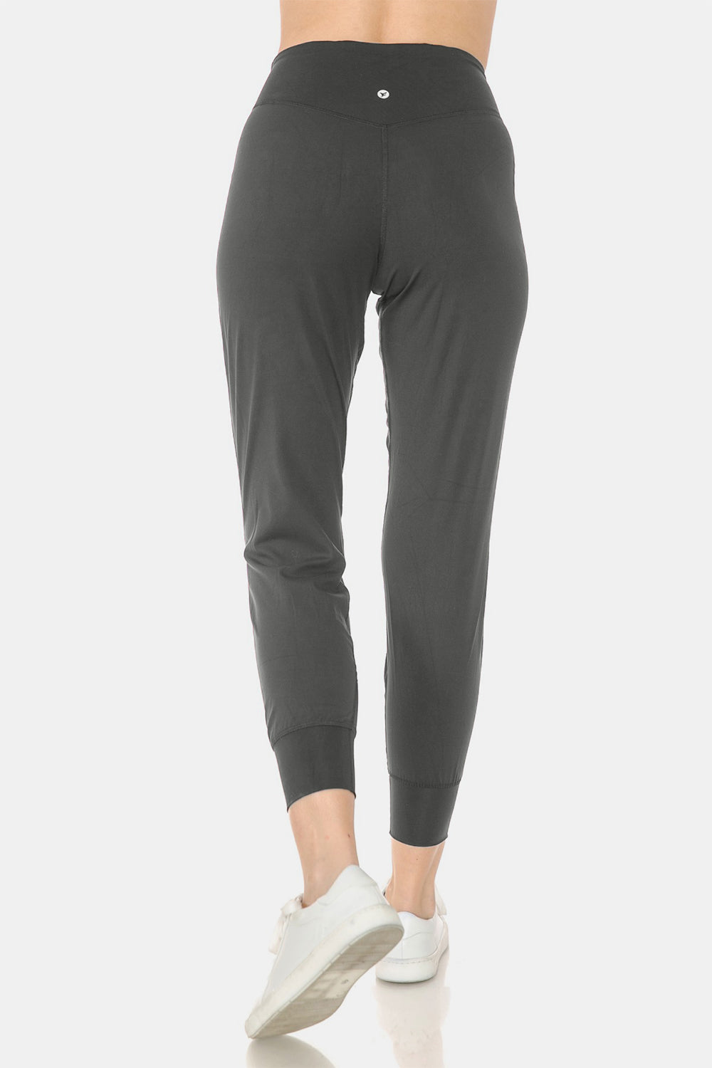 Charcoal Leggings Depot Wide Waistband Slim Active Joggers