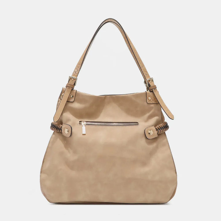 Nicole Lee Usa Side Braided Tassel Inlaid Rhinestone Embroidery Hobo Bag