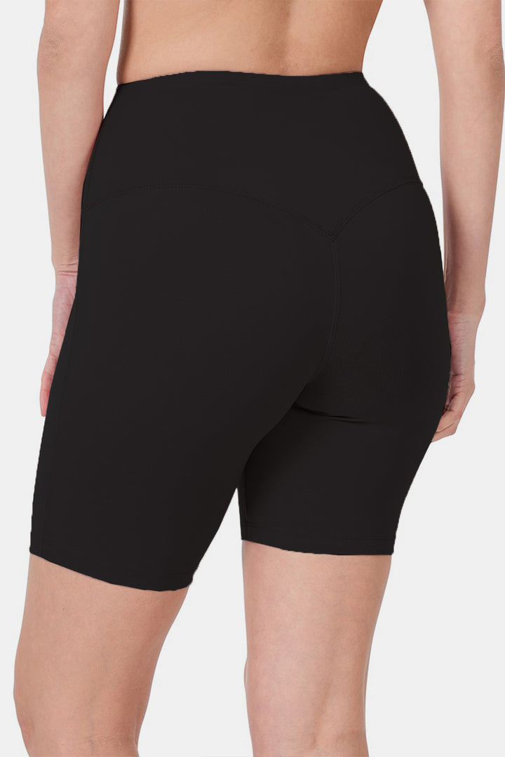 Black Zenana High Waist Active Shorts