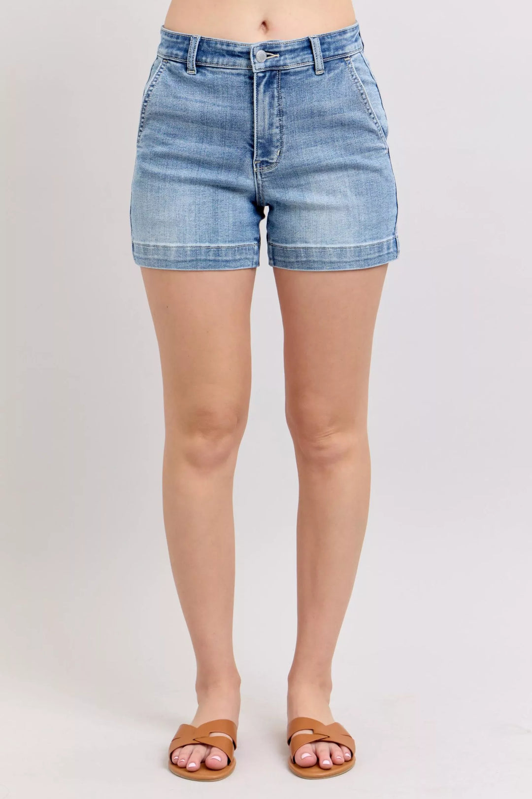 Md Judy Blue Mid Rise Denim Shorts