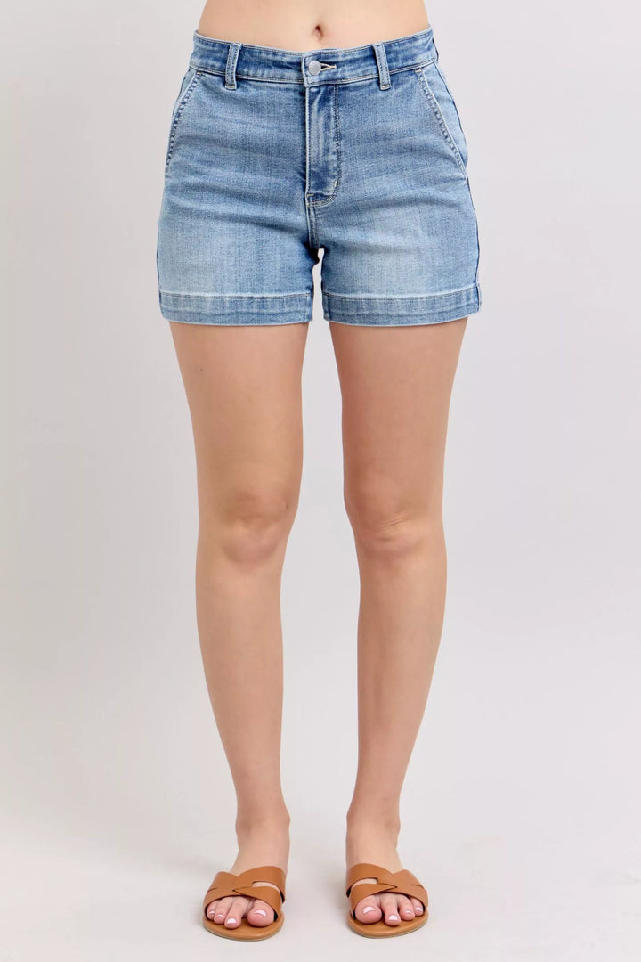 Md Judy Blue Mid Rise Denim Shorts
