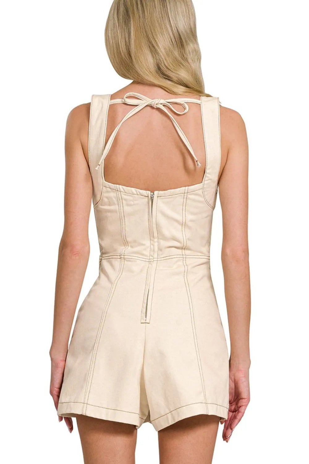Zenana Tie Back Romper 1