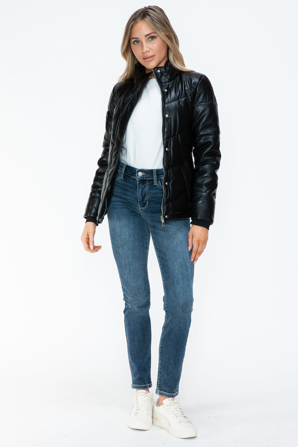 Snobbish Pocketed Zip Up Turtleneck Puffer Jacket 2