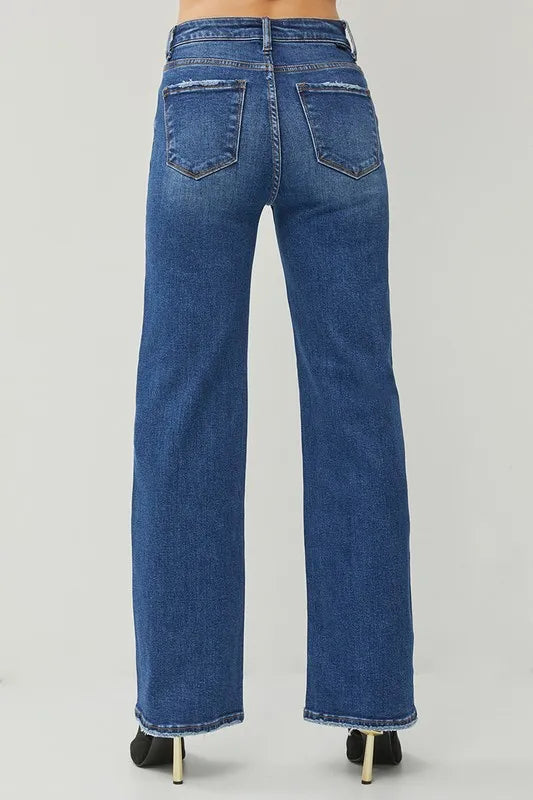 Dark Risen High Rise Straight Jeans 2