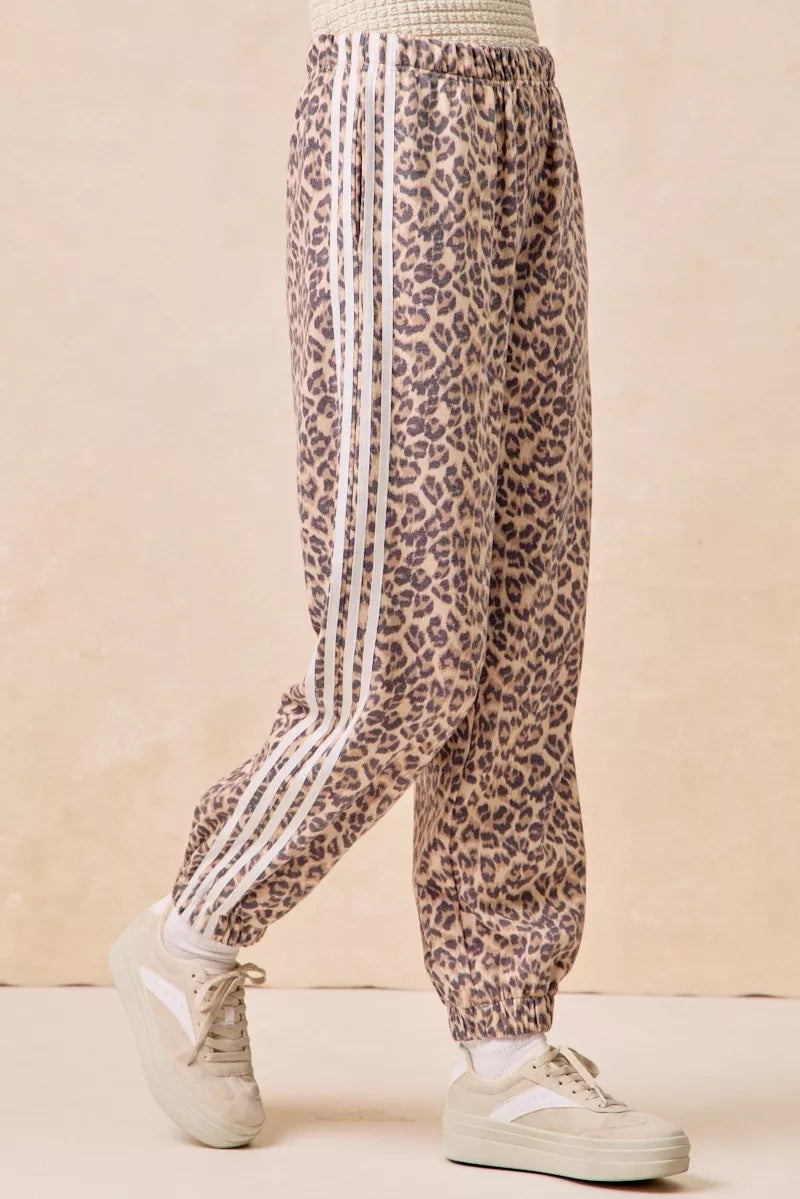 Leopard Bibi Side Lines Leopard Track Pants