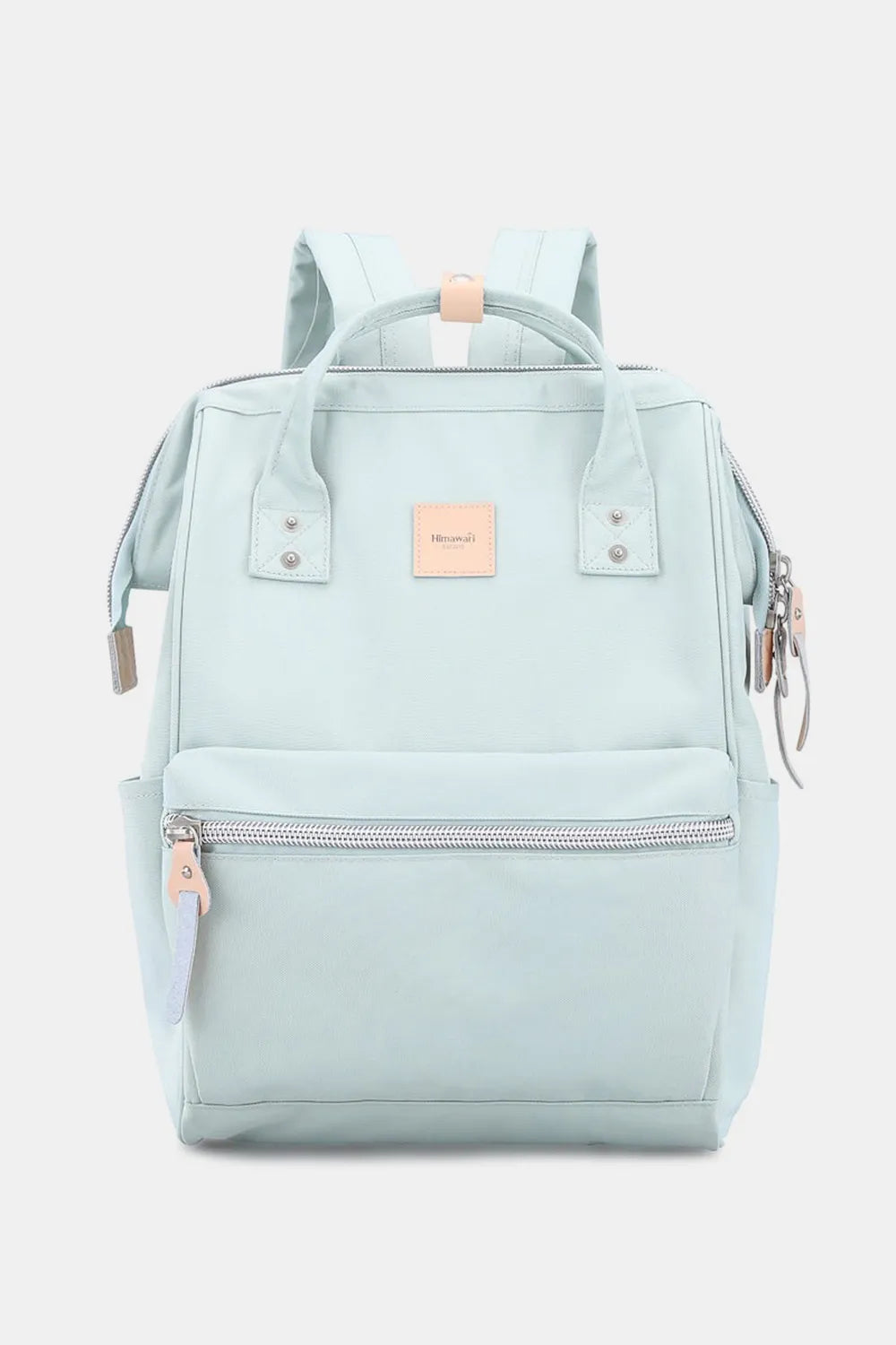 Red Himawari Water Resistant Canvas Backpack Bag With Side Pockets