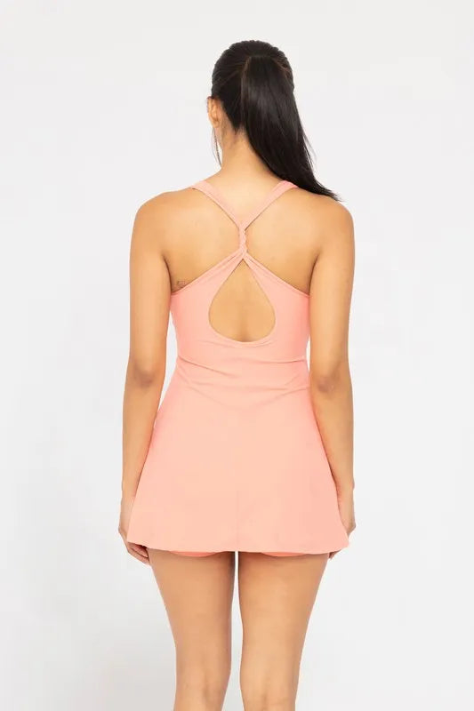 Mono B Twist Racerback Fit And Flare Dress 1