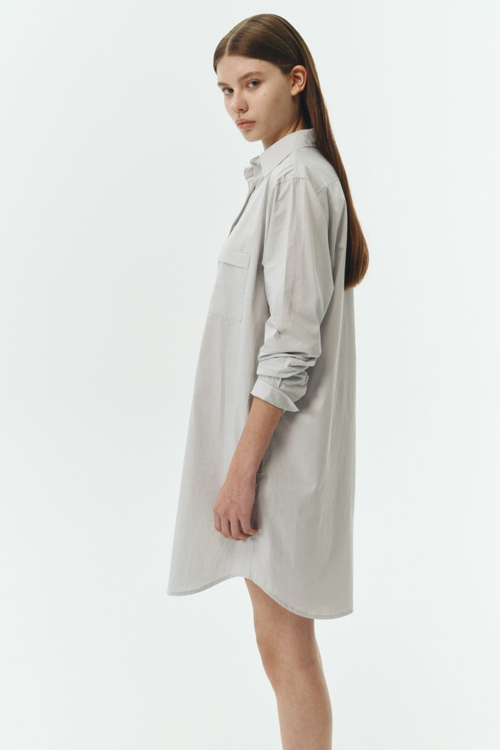 Cara Solid Shirt Dress