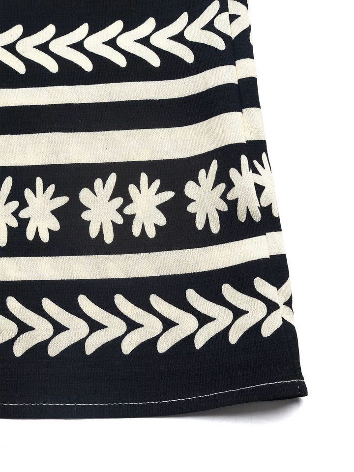 Floral Print Strapless Tie Front Wide Leg Jumpsuit